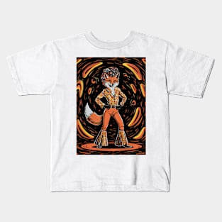 Funky fox disco lover Kids T-Shirt